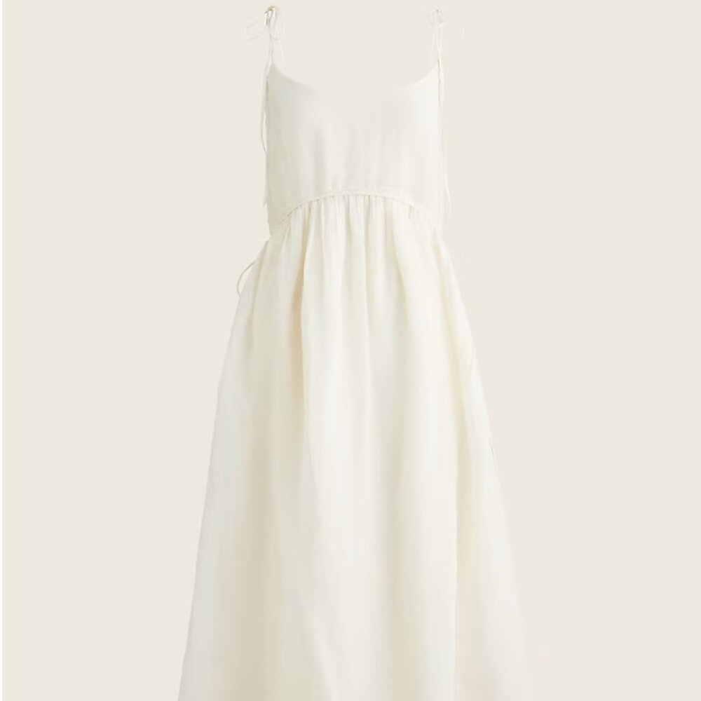 J Crew Swoop neck midi dress